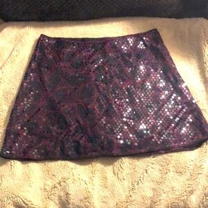 Express Sequined Mini Skirt, size 1/2